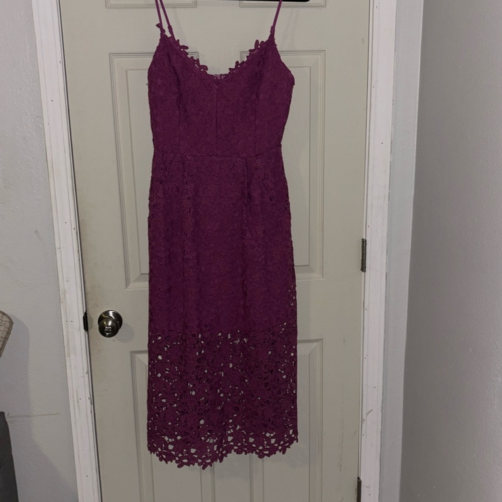 Astr the label purple midi dress